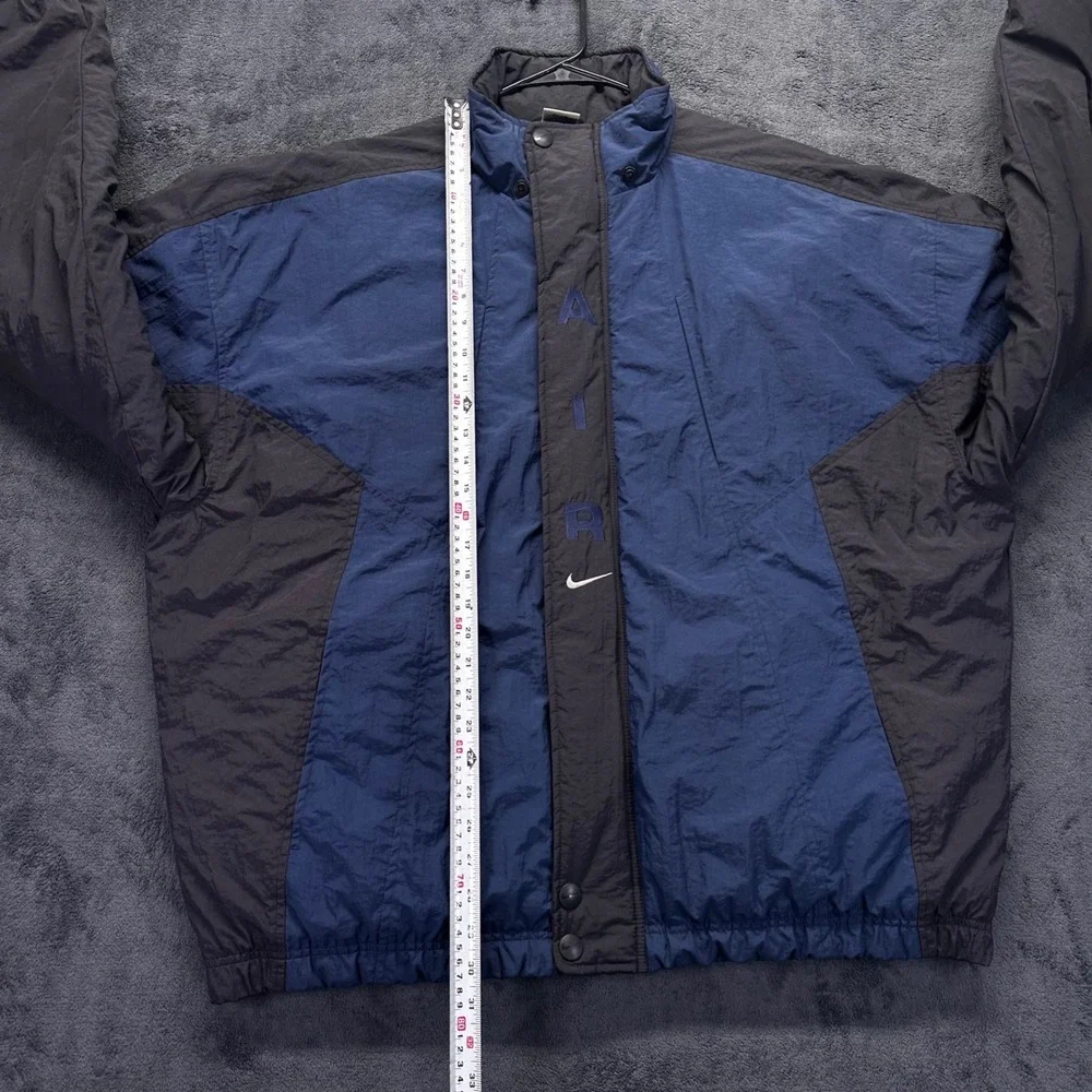 Vintage Nike Air Quilted Windbreaker Puffer Jacket Mens XL Quilted Lining 90s